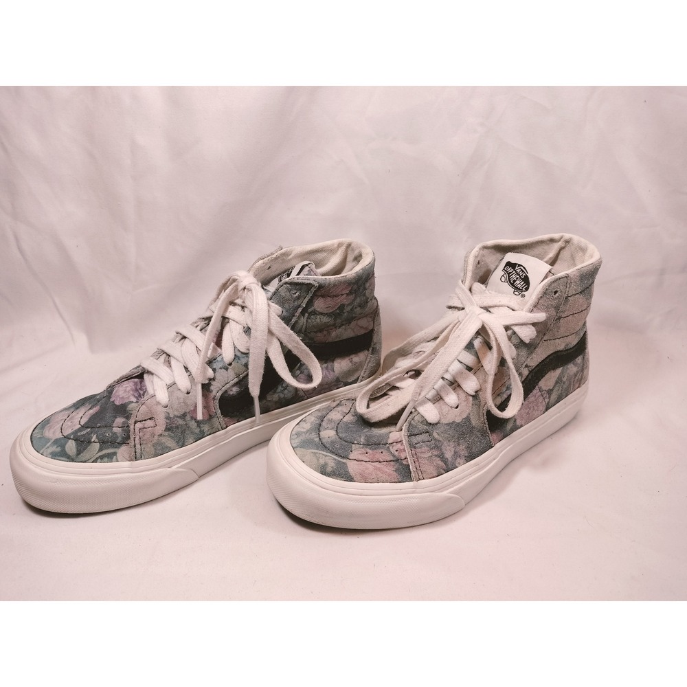 Vans‎ Sk8-Hi Slim Floral Tapestry Suede High Top Sneakers